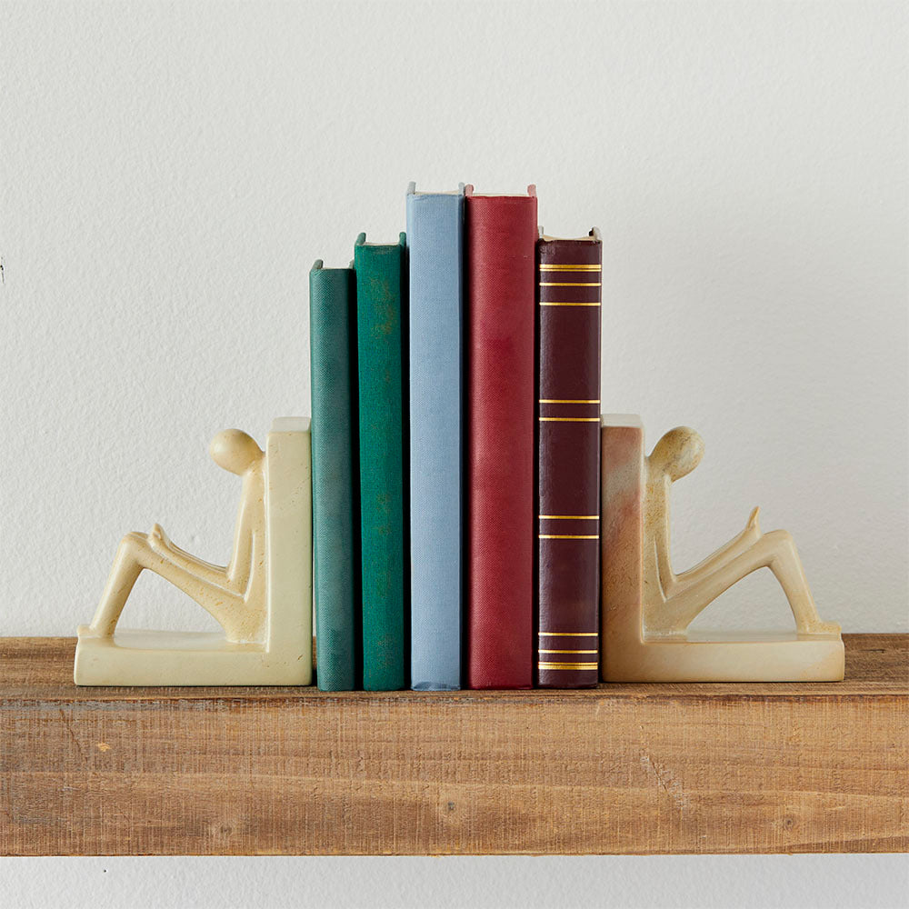 Soapstone Reader Bookends