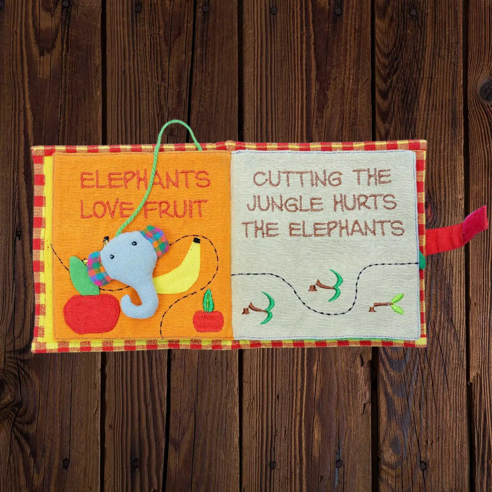 Save the Elephants Cloth Book