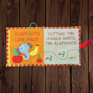 Save the Elephants Cloth Book