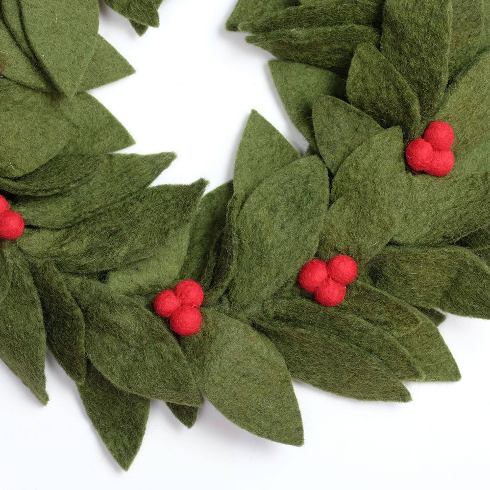Felt Holly Berry Wreath