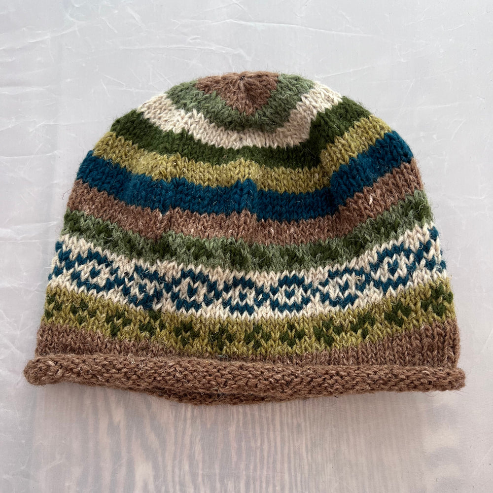 Hemp Wool Striped Hat