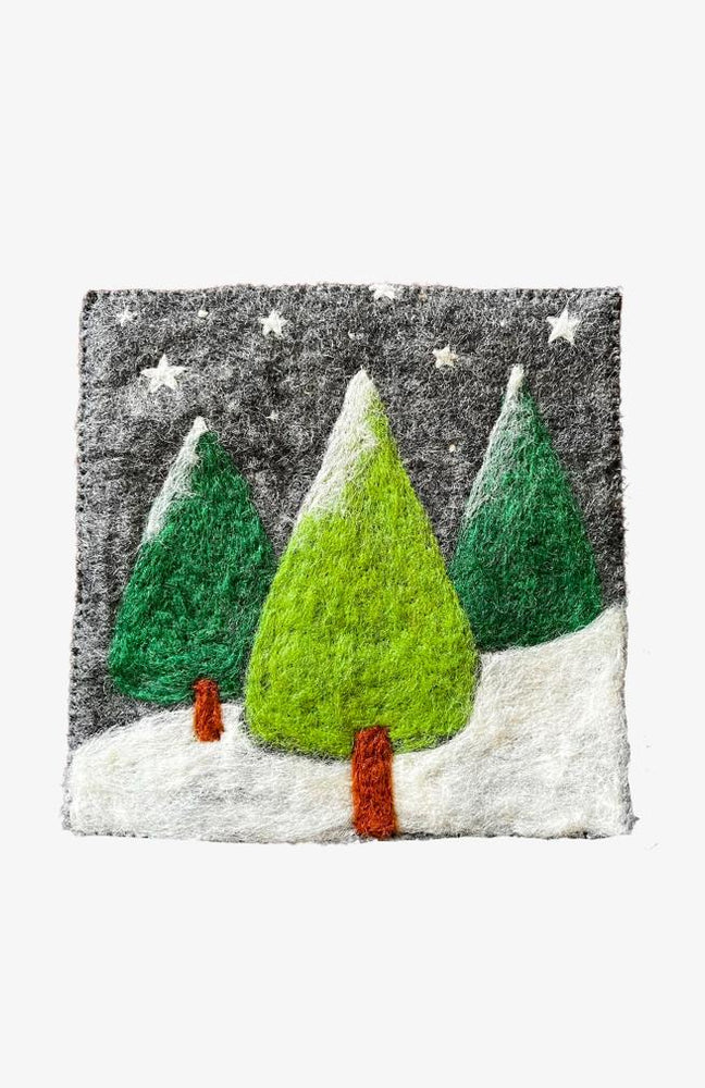 Snowy Trees Trivet