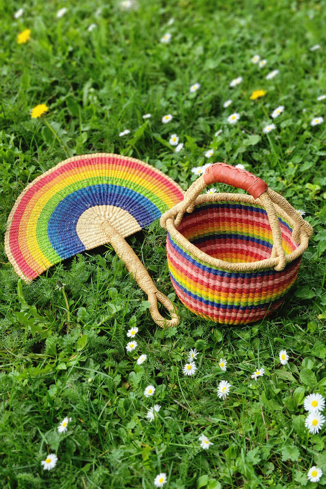 Rainbow Bolga Fan