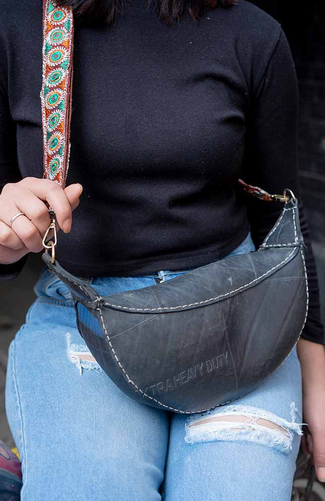 Half Moon Recycled Tire Bag