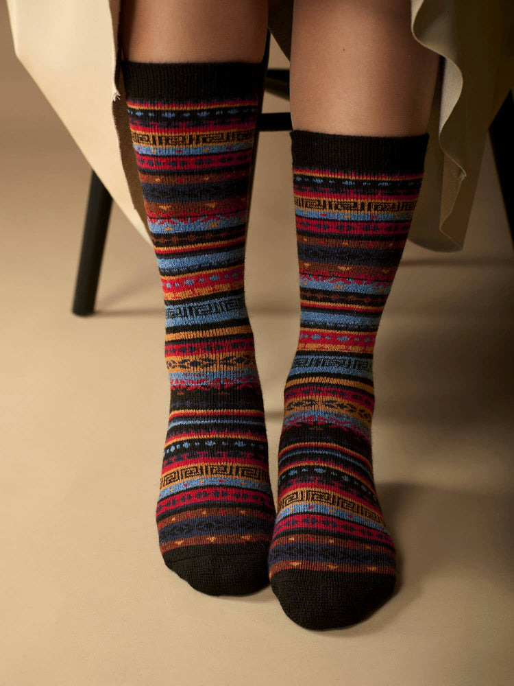 Fair Isle Alpaca Socks