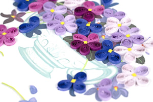 Violet Bouquet Quilling Card