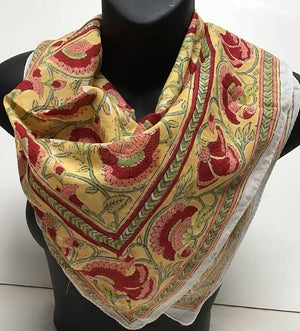 Ajmer Yellow Square Scarf