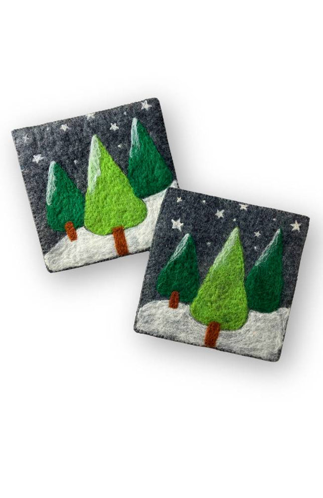 Snowy Trees Trivet