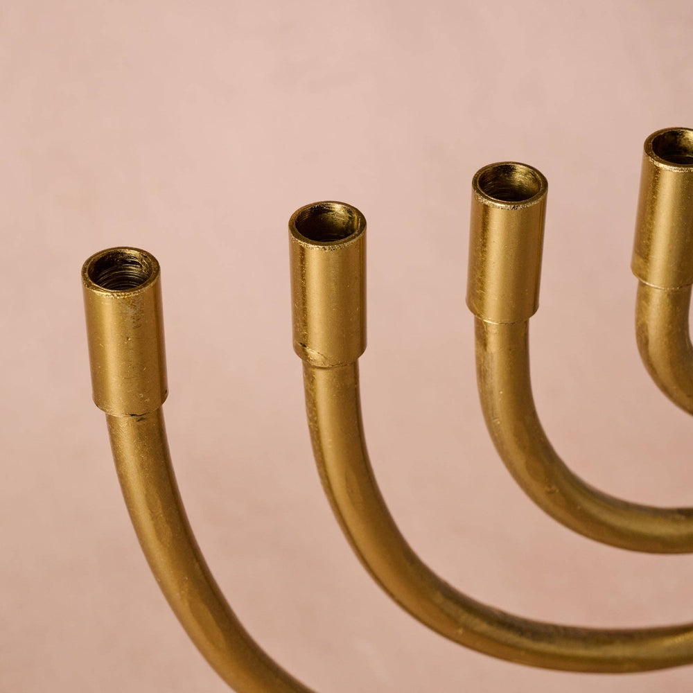 Brass Horn Menorah