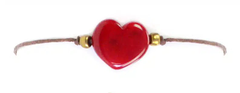Tagua Heart Bracelet