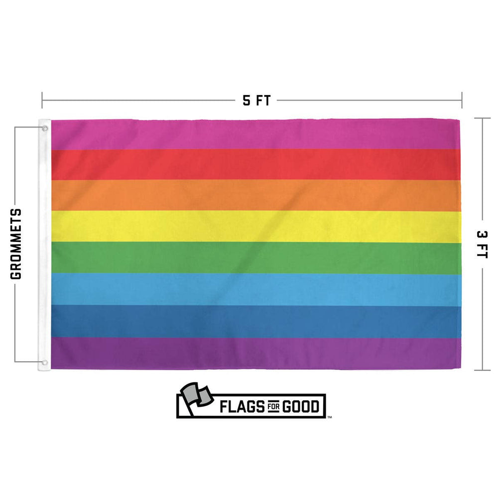 Original Pride Flag | Gilbert Baker 8-Stripe Version