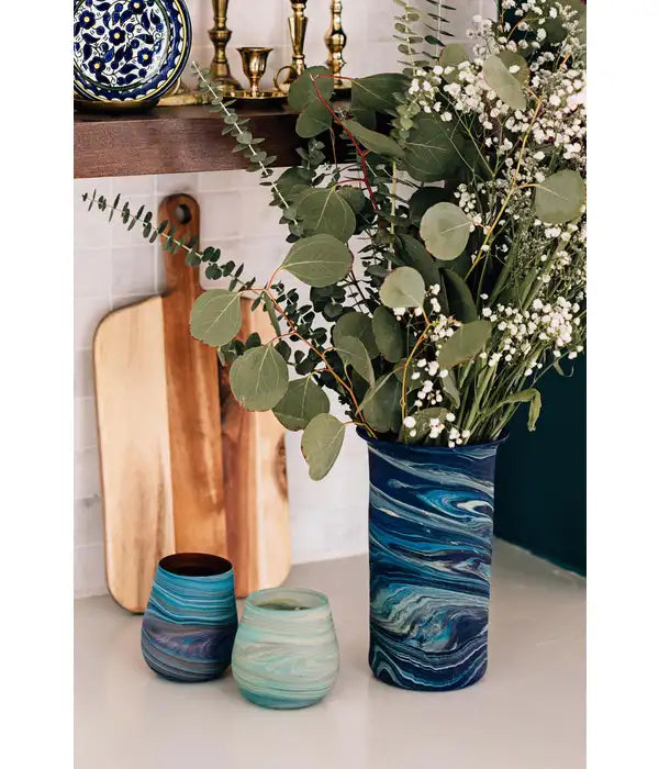 Phoenician Glass Swirl Vase