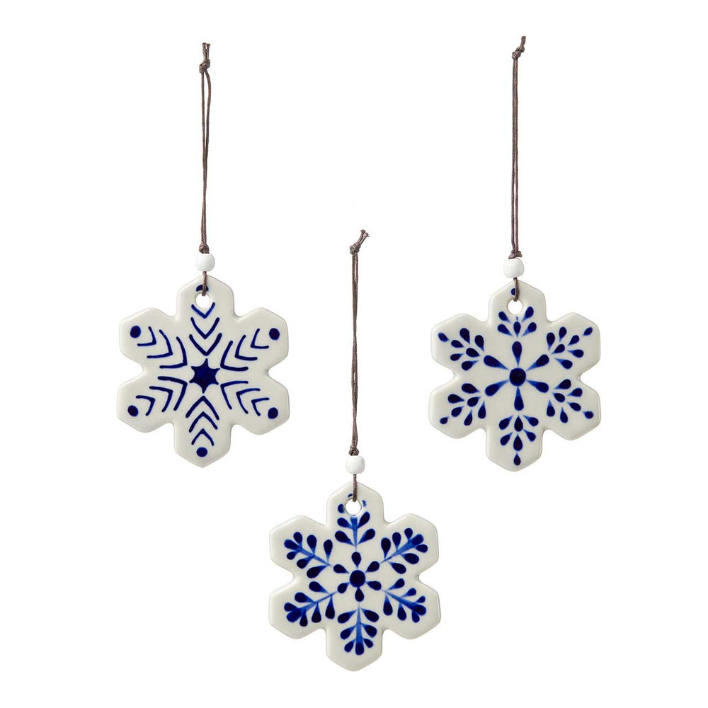 Ceramic Snowflake Ornaments