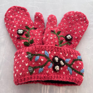 Floral Tik Tik Mittens