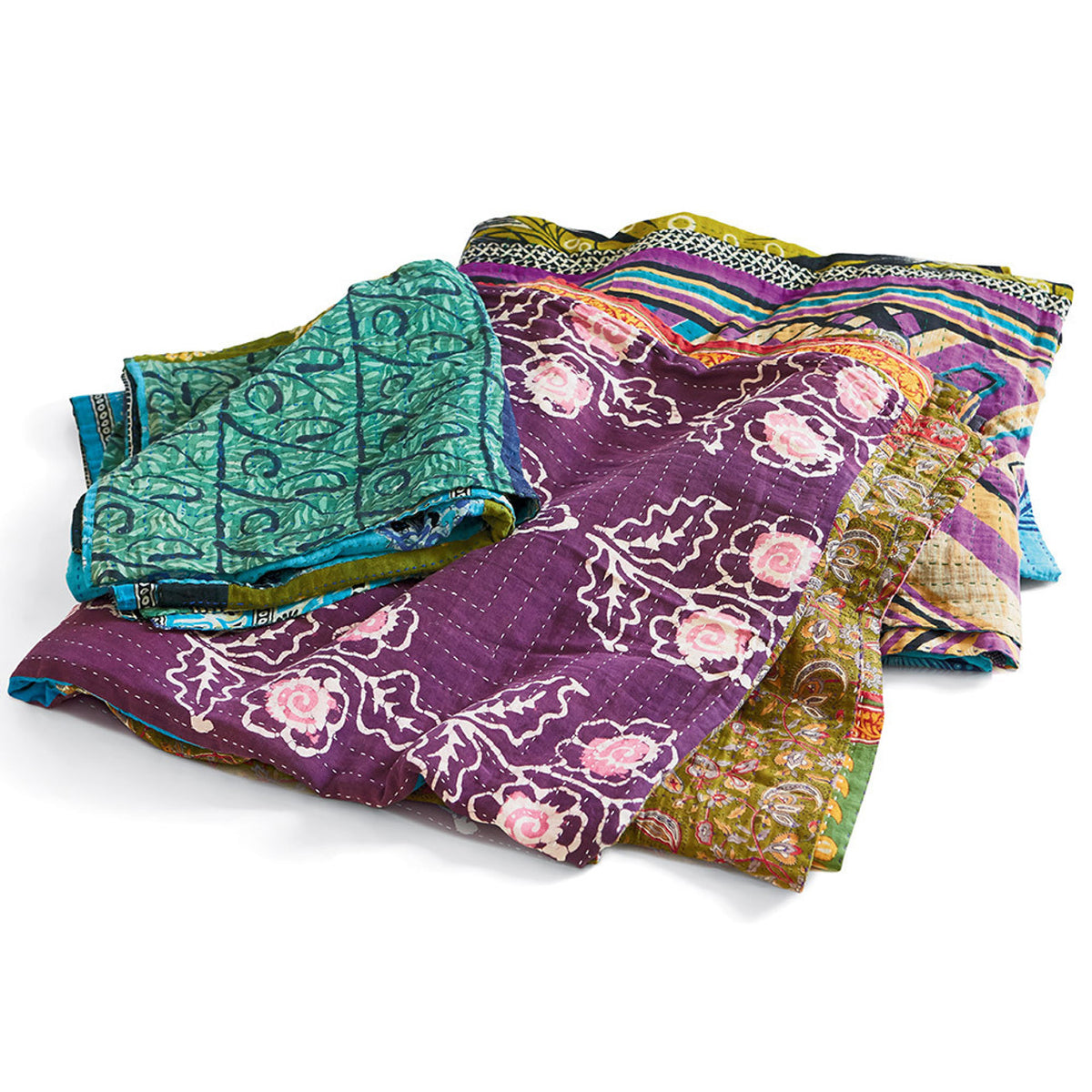 Patchwork Square Ruth Kantha Patchwork Square Throw – Shop Kizuri