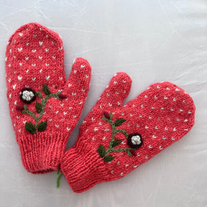 Floral Tik Tik Mittens