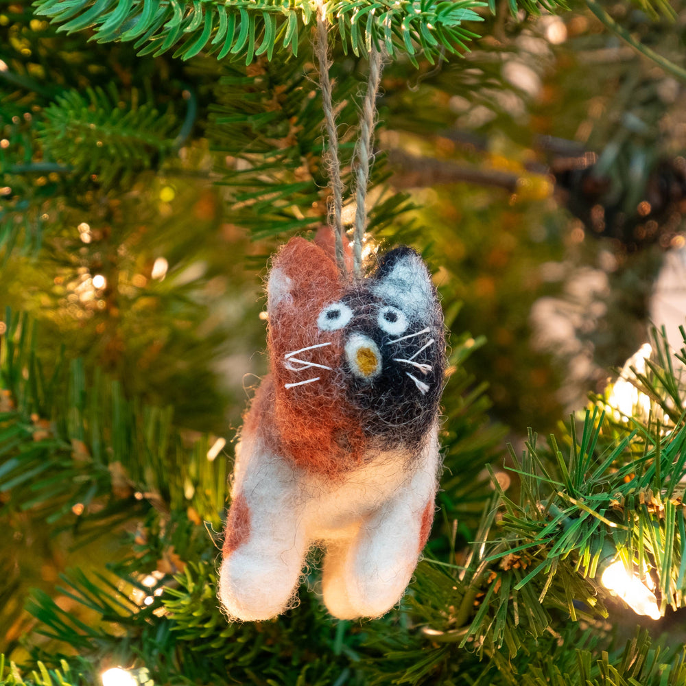 Little Felt Cat Ornaments