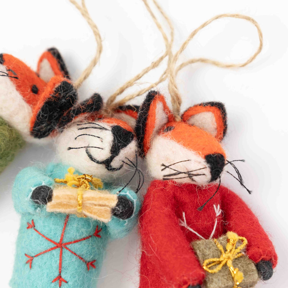 Fancy Fox Ornaments