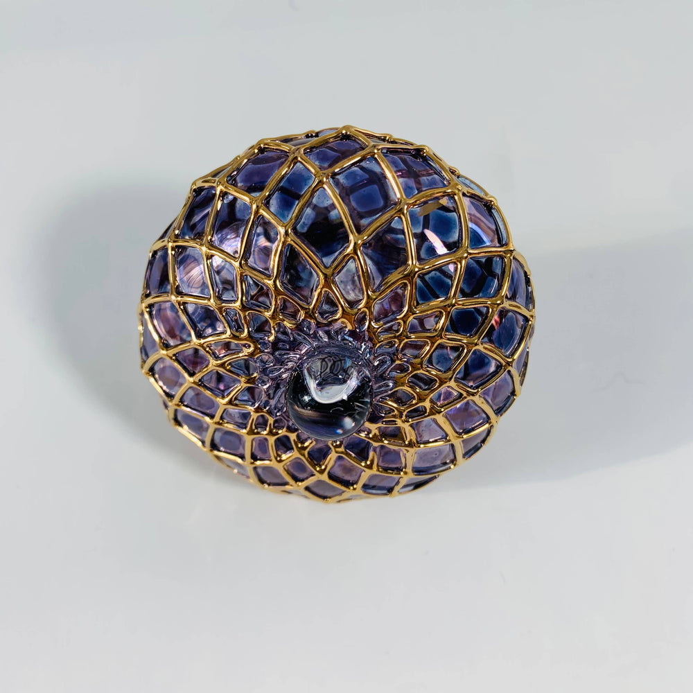 Diamond Toupie Blown Glass Ornament