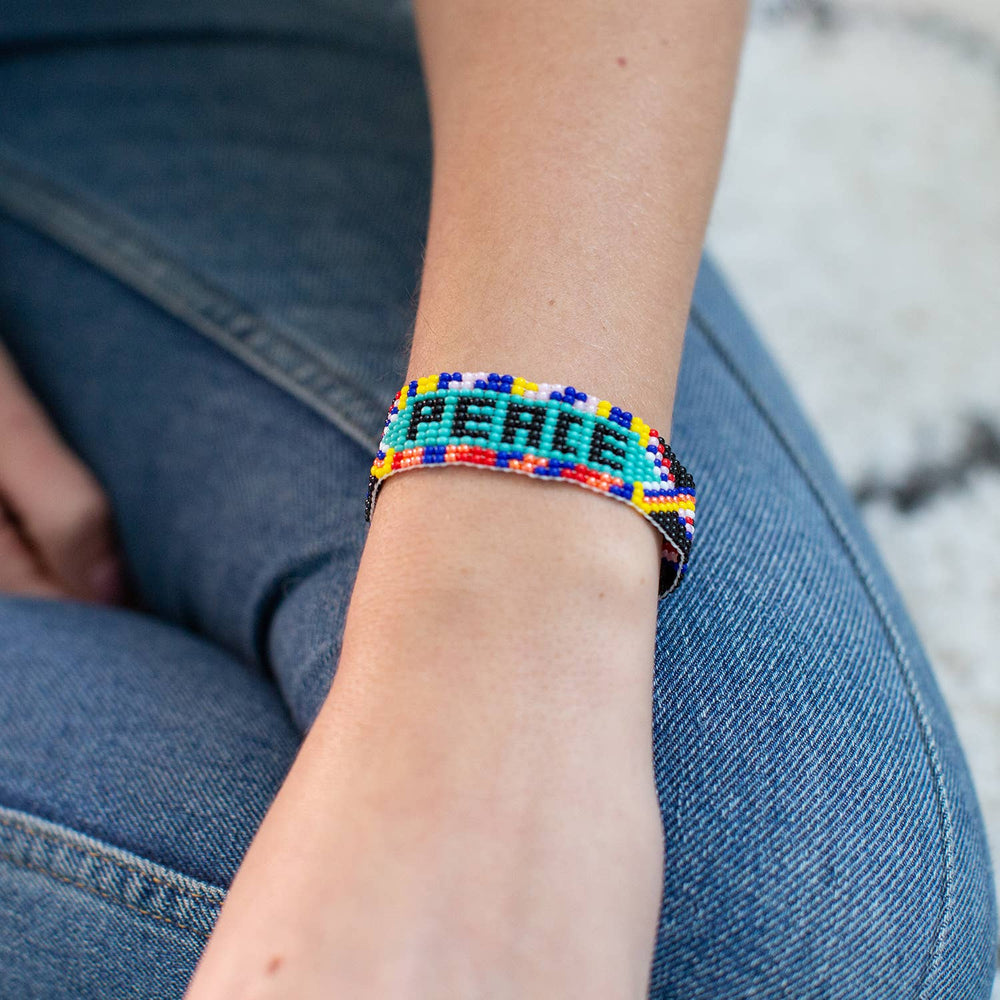 Peace Beaded Friendship Bracelet