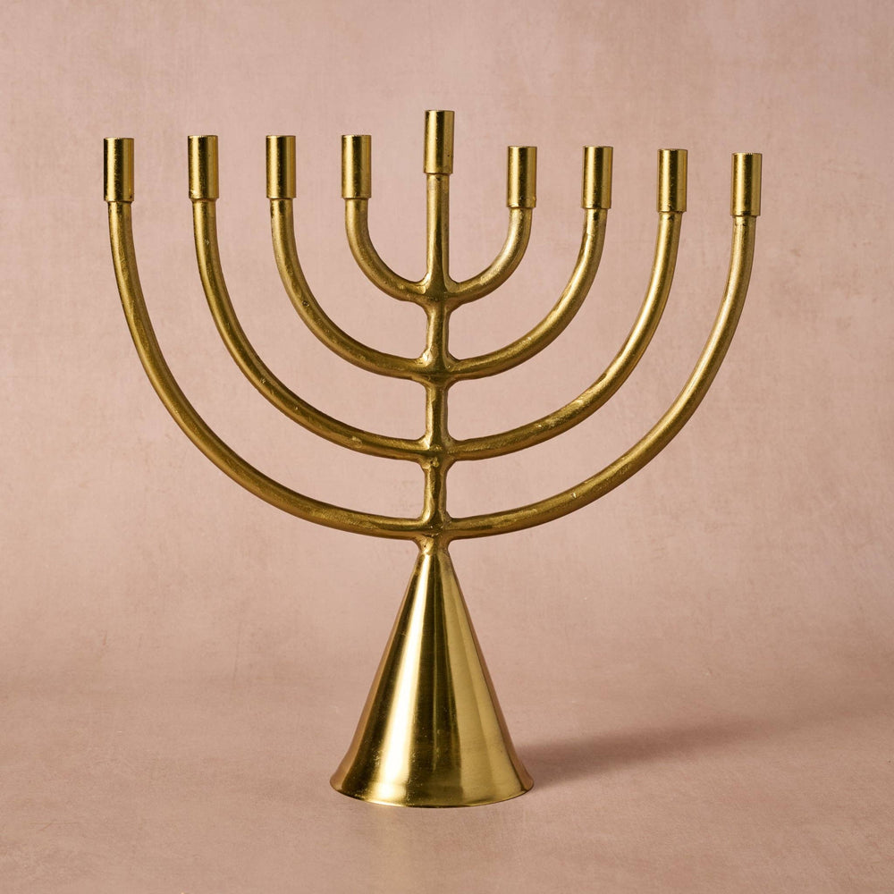 Brass Horn Menorah