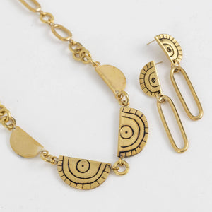 Brass Miduara Drop Earrings