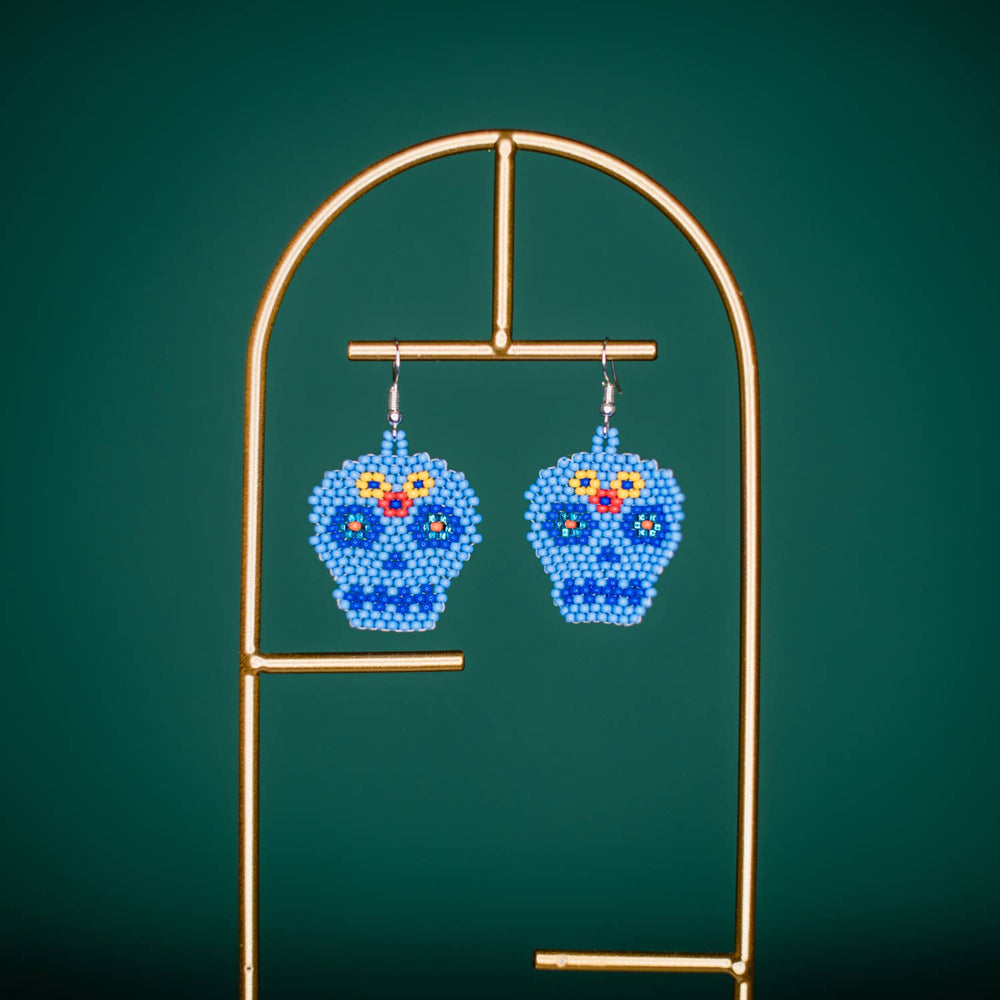 Beaded Sugar Skull Earrings