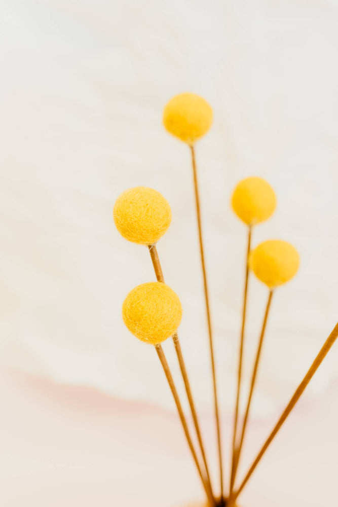 Billy Ball Felt Flowers