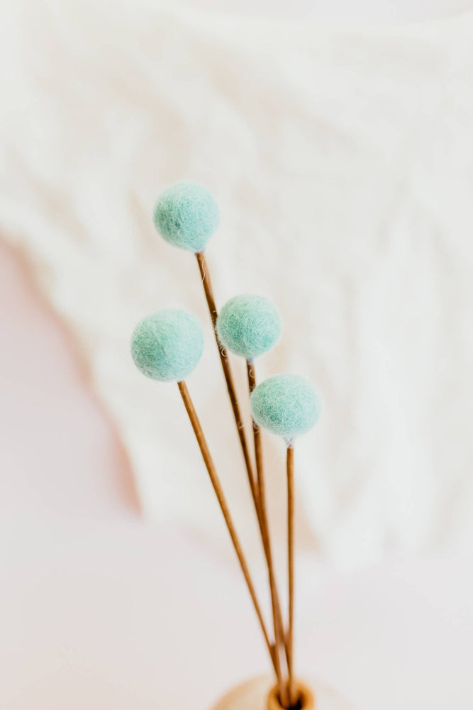 Billy Ball Felt Flowers