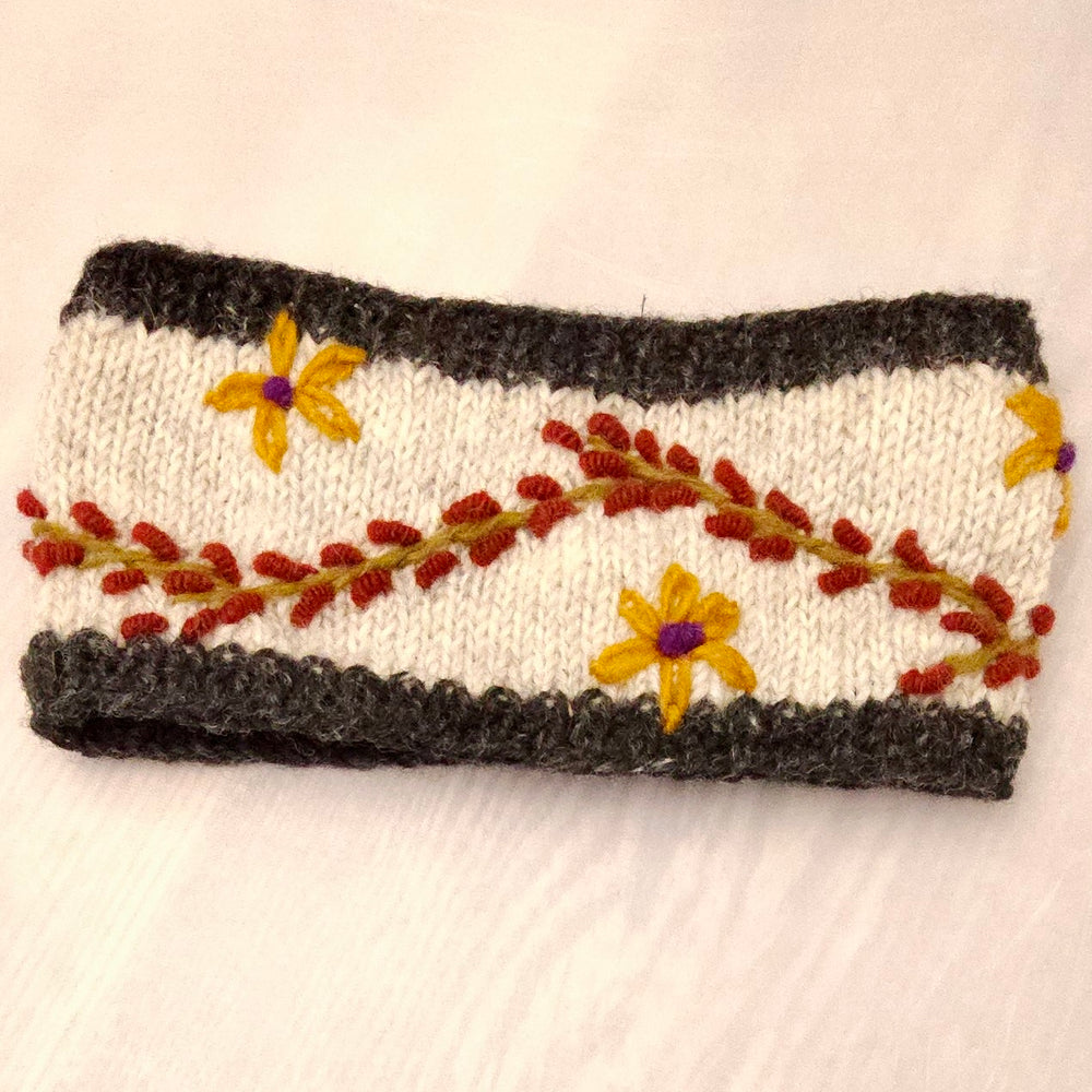 Vine Embroidered Headband