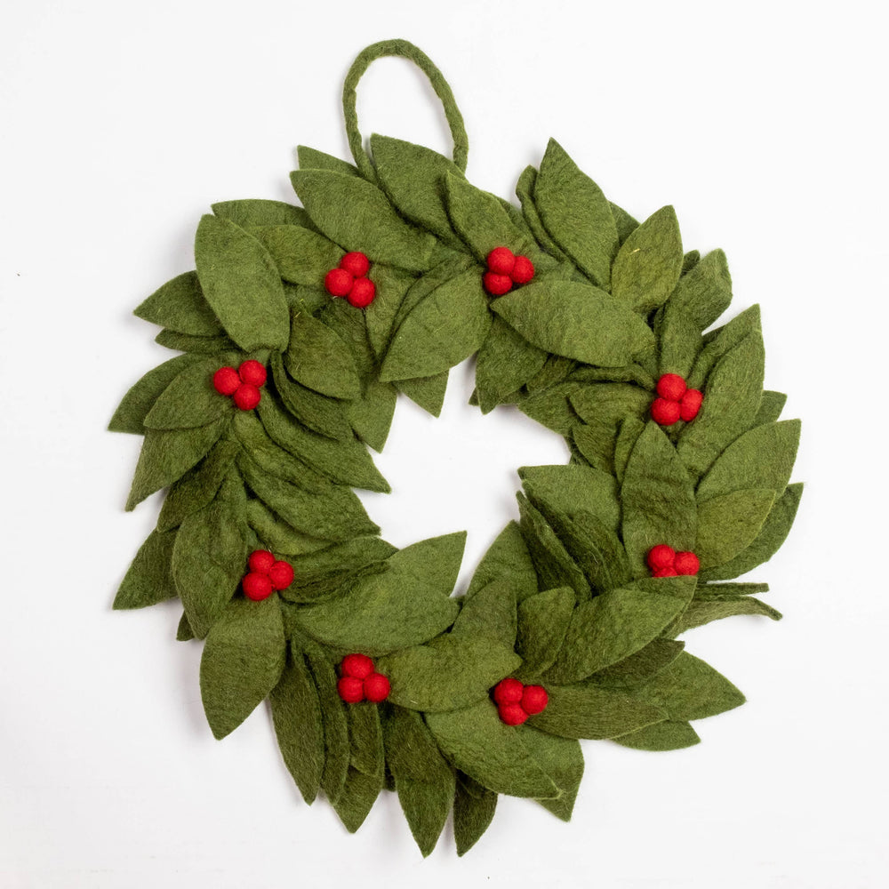 Felt Holly Berry Wreath