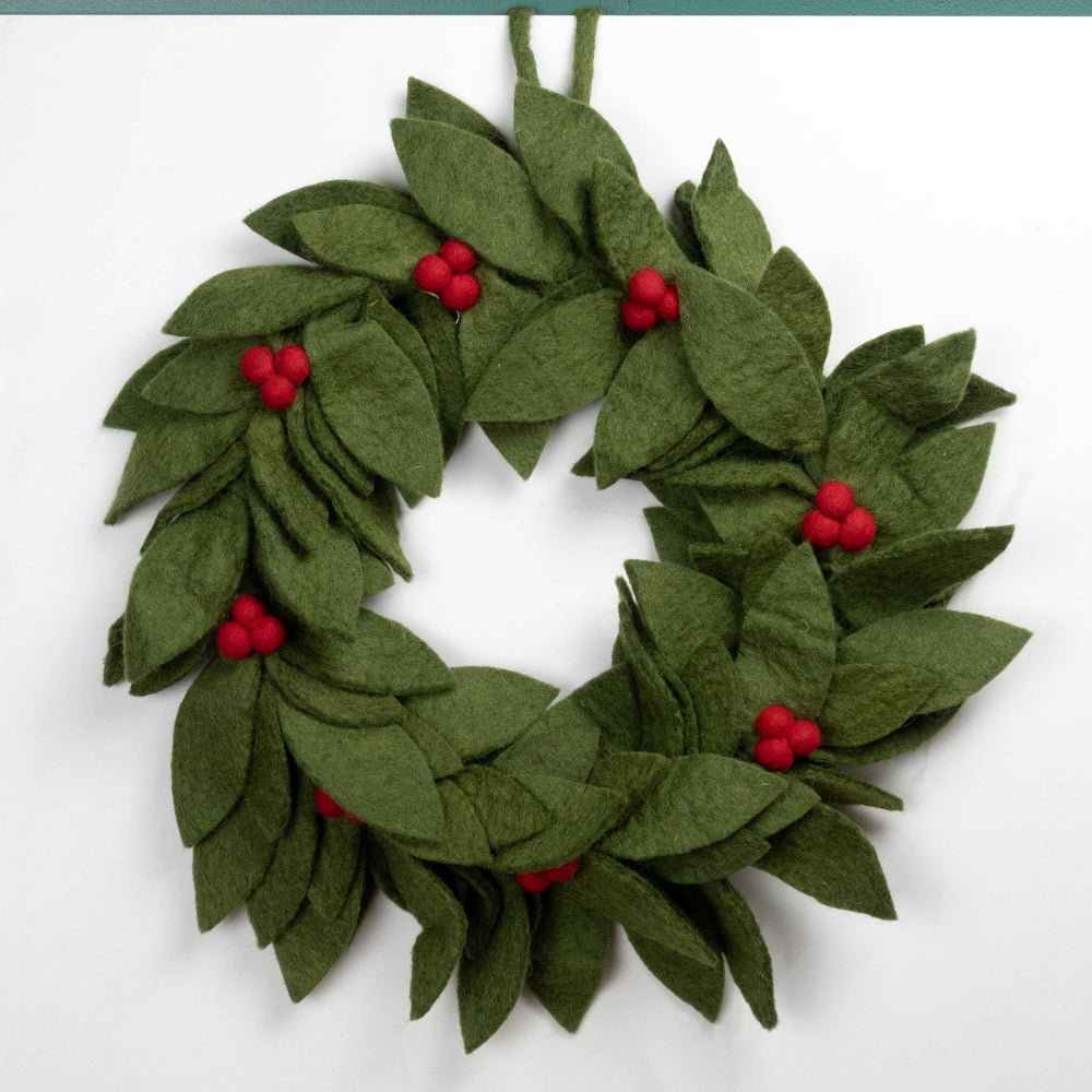 Felt Holly Berry Wreath