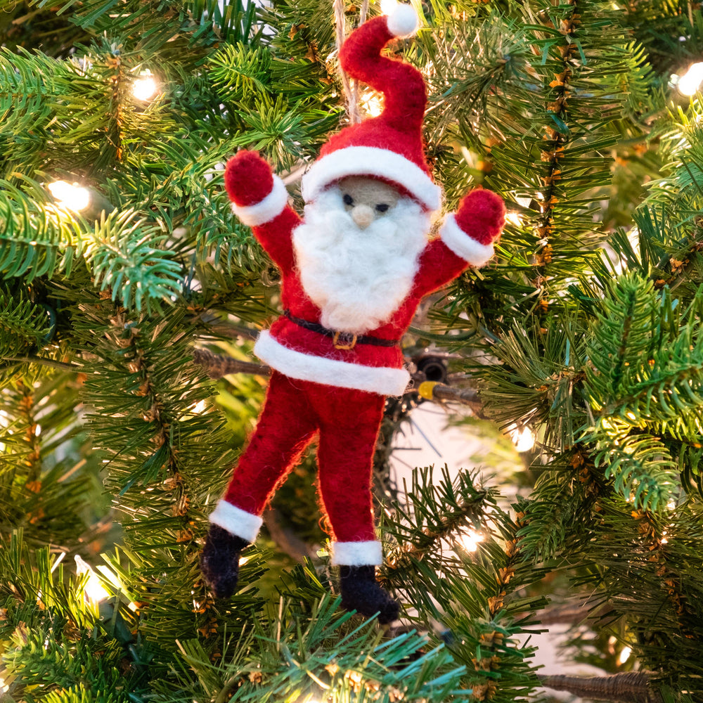 Dancing Santa Ornaments