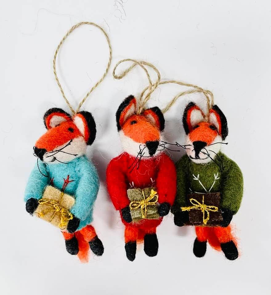 Fancy Fox Ornaments