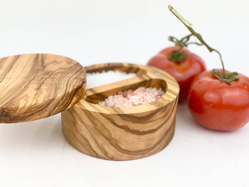 Olive Wood Double Salt Cellar