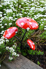 Metal Mushroom Garden Stake