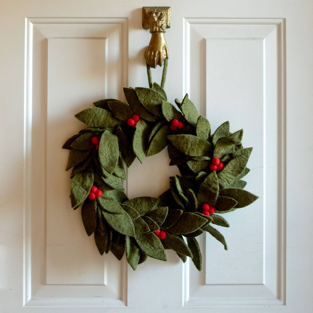 Felt Holly Berry Wreath
