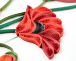 Red & Orange Poppies Quilling Card