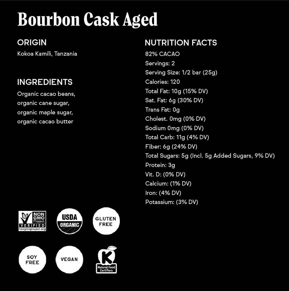 82% Bourbon Cask Aged Chocolate Bar