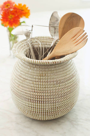 White Senegalese Kitchen Basket
