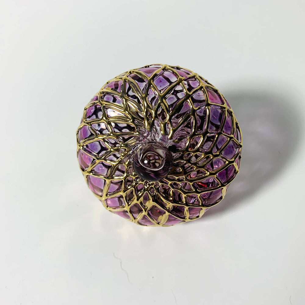 Diamond Toupie Blown Glass Ornament
