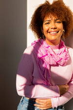 Lan Striped Scarf - Orchid