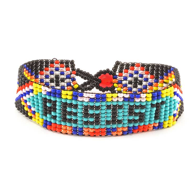 Resist Beaded Friendship Bracelet