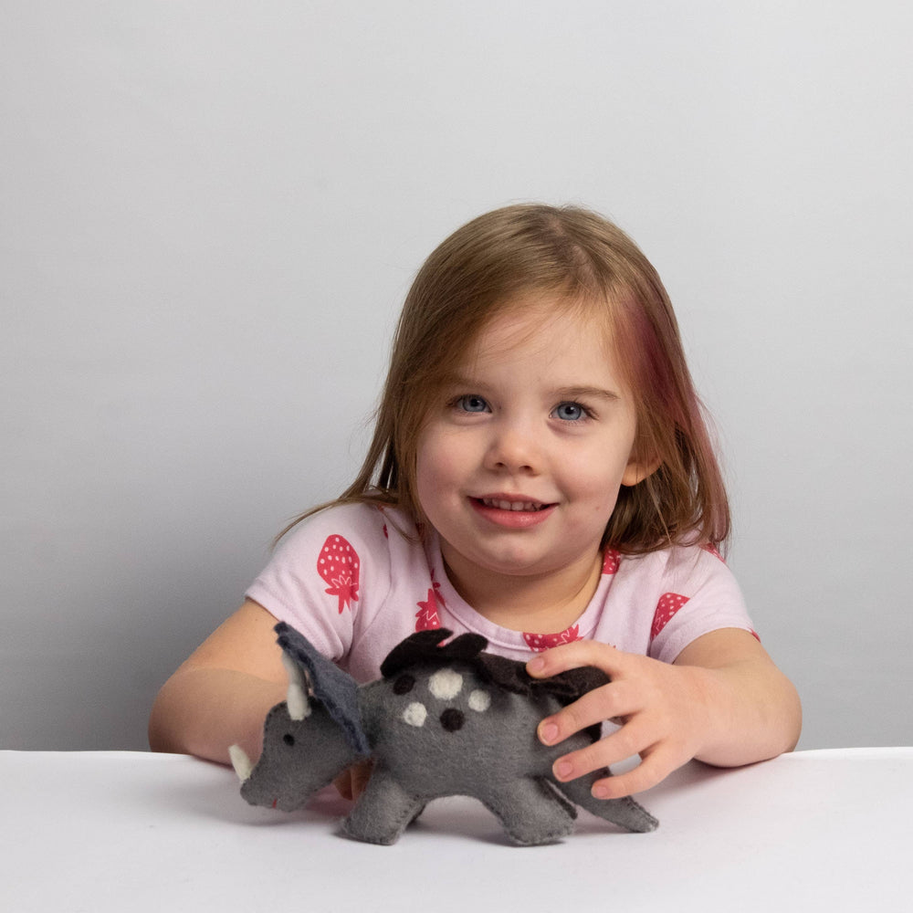 Small Felt Triceratops