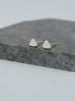 
                
                    Load image into Gallery viewer, Tiny Triangle Sterling Studs
                
            