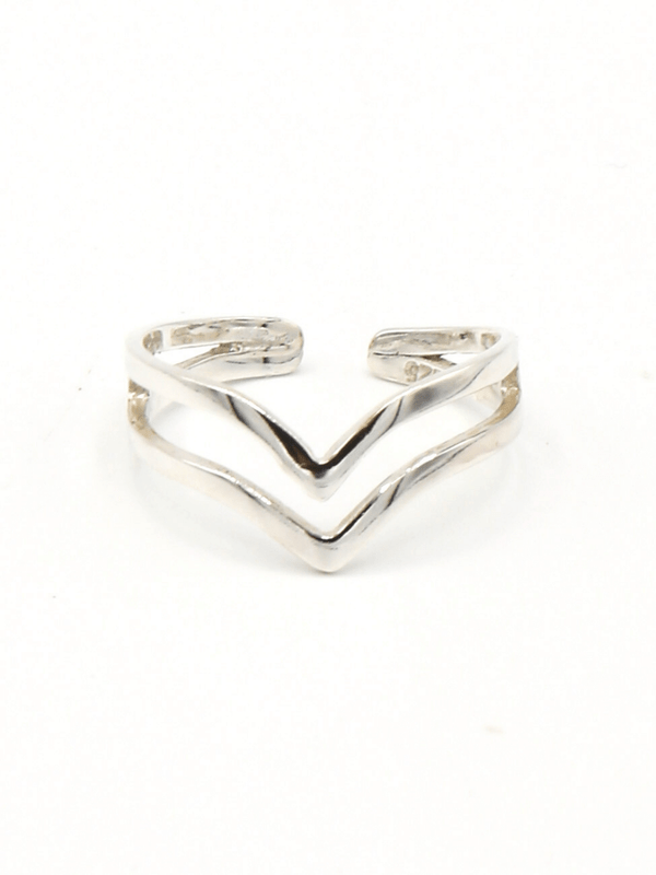 
                
                    Load image into Gallery viewer, Sterling Double V Ring
                
            