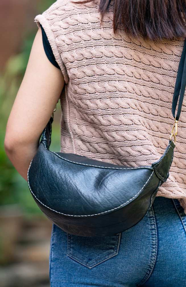 Half Moon Recycled Tire Bag