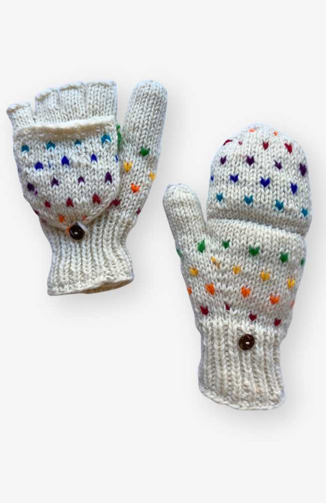 Rainbow Tik Tik Fingerless Gloves