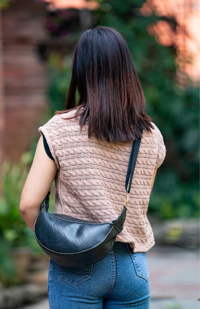 Half Moon Recycled Tire Bag