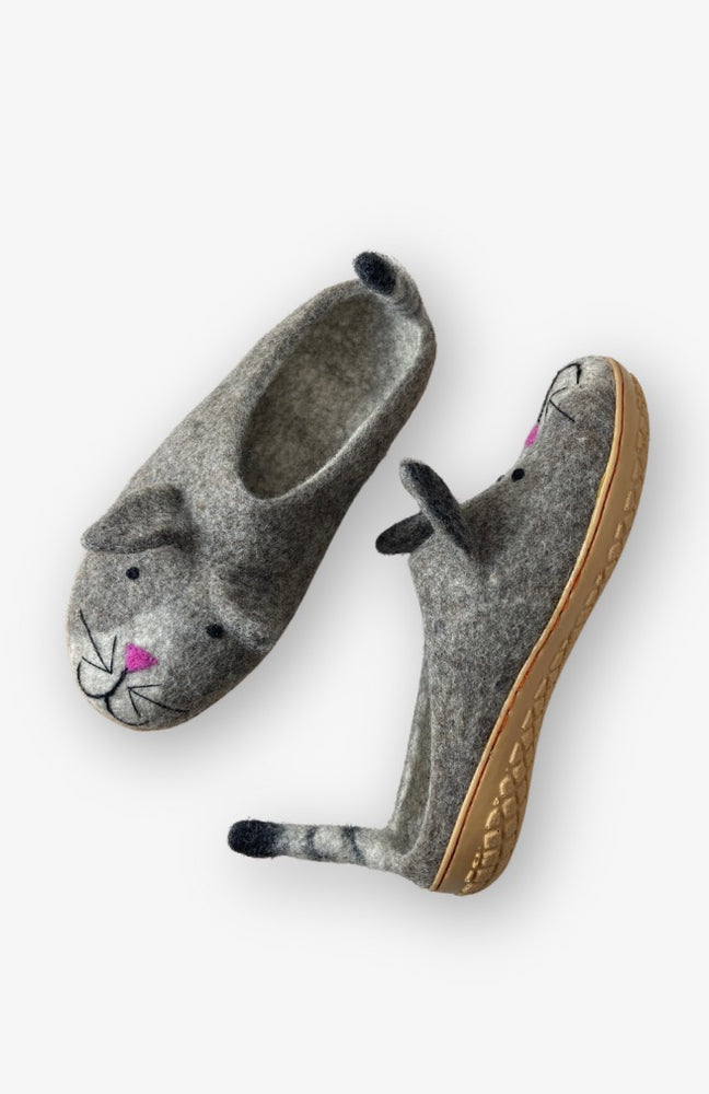 Felt Cat Slippers